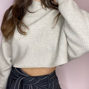WILFRED free tan cropped sweater